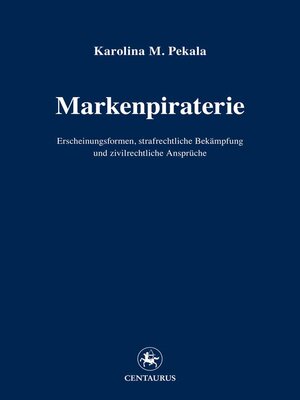 cover image of Markenpiraterie